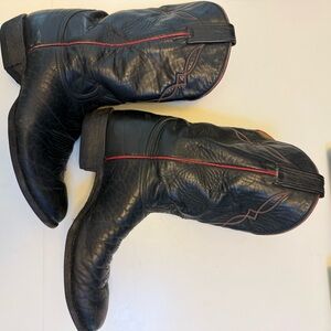 Tony Lama Men’s Black Western Boots. Size 9
